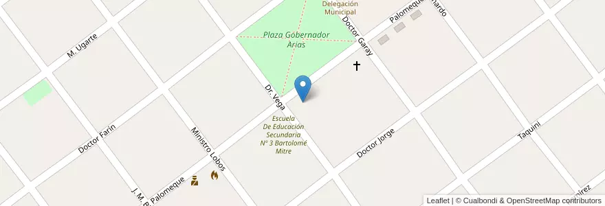 Mapa de ubicacion de Escuela De Educación Primaria Nº 11 Fernando Marti en 아르헨티나, 부에노스아이레스주, Partido De General Villegas.