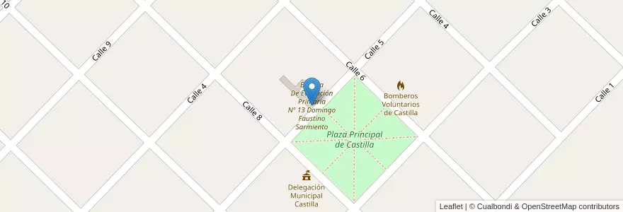 Mapa de ubicacion de Escuela De Educación Primaria Nº 13 Domingo Faustino Sarmiento en آرژانتین, استان بوئنوس آیرس, Partido De Chacabuco.