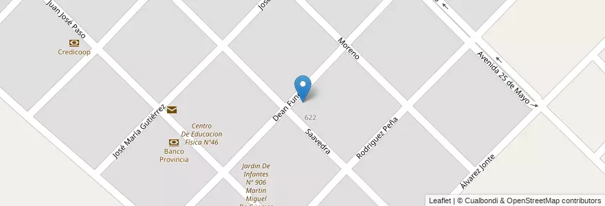 Mapa de ubicacion de Escuela De Educación Primaria Nº 14 Vicente Lopez en Arjantin, Buenos Aires, Partido De Bahía Blanca, General Daniel Cerri.