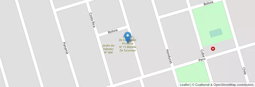 Mapa de ubicacion de Escuela De Educación Primaria Nº 15 Batalla De Tucuman en Arjantin, Buenos Aires, Partido De General Madariaga.
