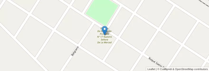 Mapa de ubicacion de Escuela De Educación Primaria Nº 17 Nuestra Señora De La Merced en Argentina, Provincia Di Buenos Aires, Partido De General Arenales.