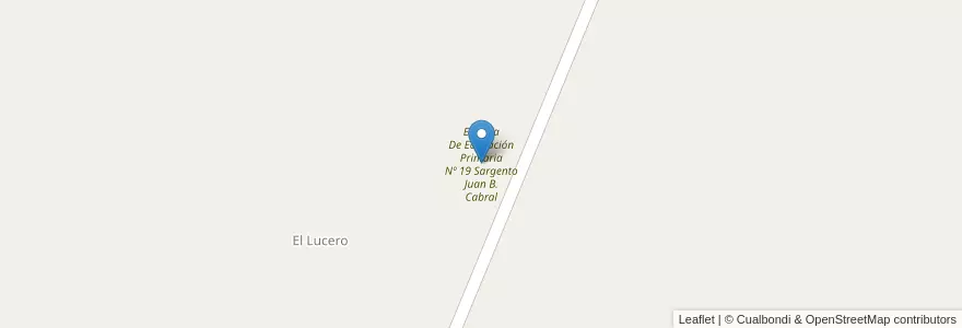 Mapa de ubicacion de Escuela De Educación Primaria Nº 19 Sargento Juan B. Cabral en アルゼンチン, ブエノスアイレス州, Partido De General Lamadrid.