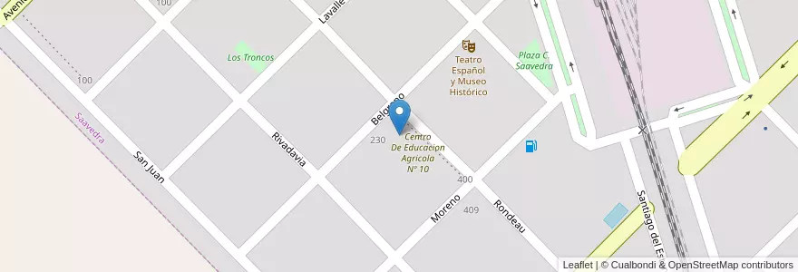 Mapa de ubicacion de Escuela De Educación Primaria Nº 2 Bernardino Rivadavia en Argentina, Buenos Aires, Partido De Saavedra, Saavedra.