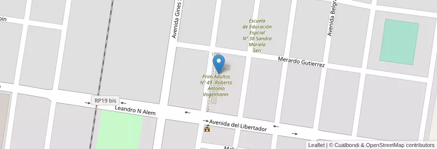 Mapa de ubicacion de Escuela de Educación Primaria Nº 230 Angel Gallardo en Аргентина, Чако, Departamento Dos De Abril, Municipio De Hermoso Campo, Hermoso Campo.