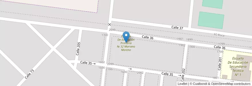 Mapa de ubicacion de Escuela De Educación Primaria № 32 Mariano Moreno en Argentina, Provincia Di Buenos Aires, Partido De Veinticinco De Mayo, Veinticinco De Mayo.