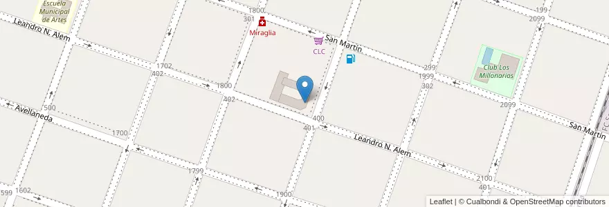 Mapa de ubicacion de Escuela de Educación Primaria Nº 7 Belgrano en 阿根廷, 布宜诺斯艾利斯省, Partido De Bragado, Bragado.