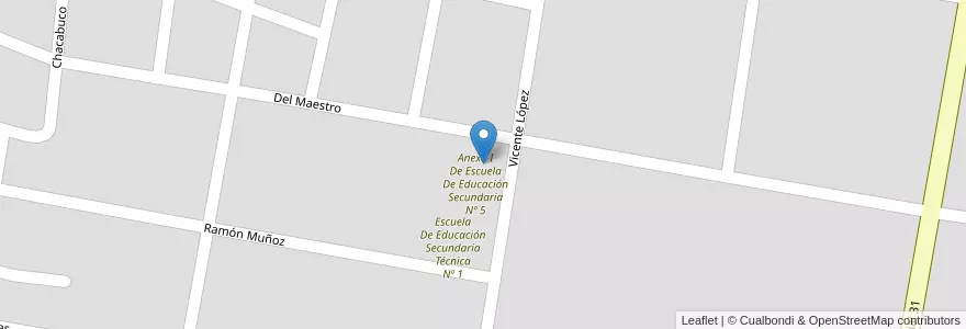 Mapa de ubicacion de Escuela De Educación Primaria Nº 8 Juan Bautista Alberdi en آرژانتین, استان بوئنوس آیرس, Partido De Carmen De Areco, Carmen De Areco.