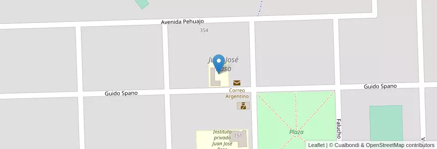 Mapa de ubicacion de Escuela De Educación Primaria Nº 8 Juan José Paso en Arjantin, Buenos Aires, Partido De Pehuajó, Juan José Paso, Juan José Paso.