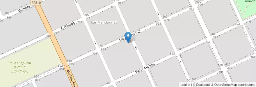 Mapa de ubicacion de Escuela De Educación Primaria Nº 8 Pesidente Luis Saenz Peña en アルゼンチン, ブエノスアイレス州, Brandsen.