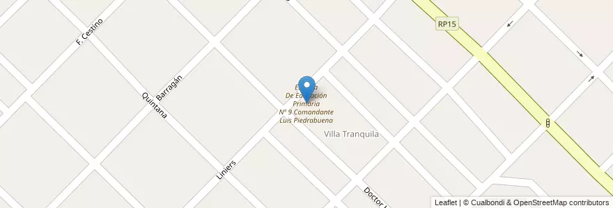 Mapa de ubicacion de Escuela De Educación Primaria Nº 9 Comandante Luis Piedrabuena en アルゼンチン, ブエノスアイレス州, Partido De Ensenada.