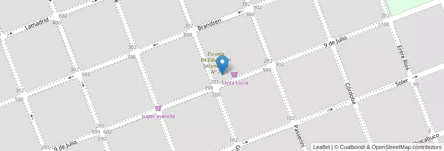 Mapa de ubicacion de Escuela De Educación Primaria Nº 9 Nuestra Señora Del Carmen en Argentinië, Buenos Aires, Partido De Carlos Casares, Carlos Casares.