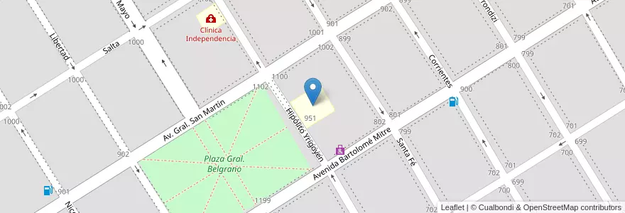Mapa de ubicacion de Escuela De Educación Primaria Nº1 Bernardino Rivadavia en Arjantin, Buenos Aires, Partido De Nueve De Julio, Cuartel Nueve De Julio Rural, 9 De Julio, Nueve De Julio.