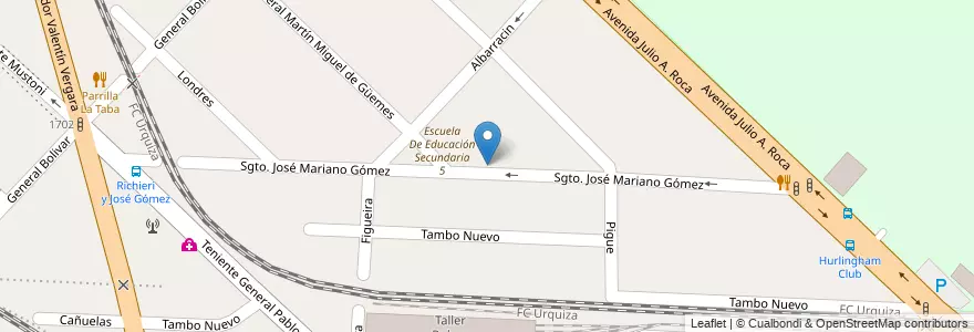 Mapa de ubicacion de Escuela De Educación Primaria Nº2 Pablo A. Pizzurno en アルゼンチン, ブエノスアイレス州, Partido De Hurlingham, Hurlingham.