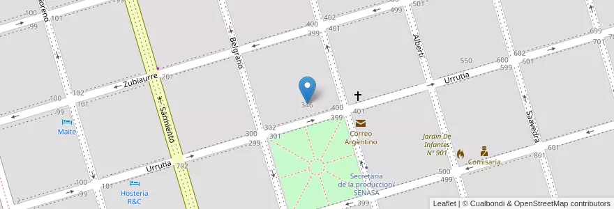 Mapa de ubicacion de Escuela De Educación Primaria Nº2 Tuyu en Argentina, Buenos Aires, Partido De General Madariaga.