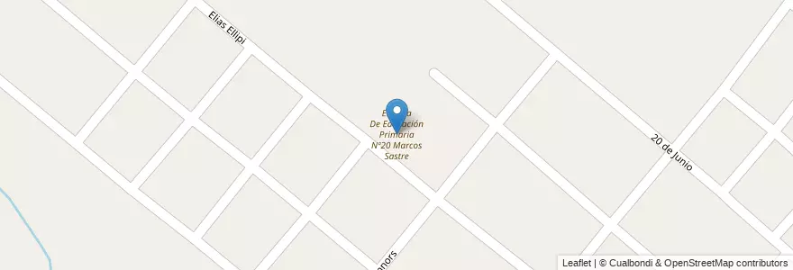 Mapa de ubicacion de Escuela De Educación Primaria Nº20 Marcos Sastre en Argentine, Province De Buenos Aires, Partido De Merlo, Mariano Acosta.