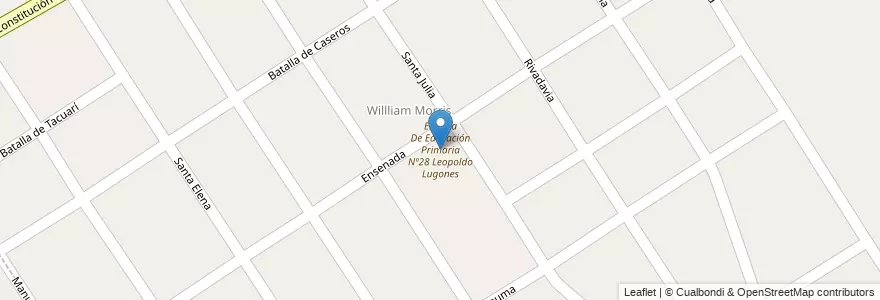 Mapa de ubicacion de Escuela De Educación Primaria Nº28 Leopoldo Lugones en Arjantin, Buenos Aires, Partido Del Pilar.