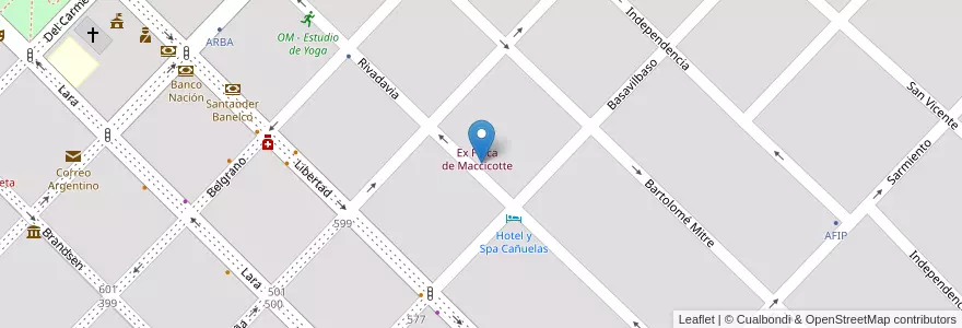 Mapa de ubicacion de Escuela De Educación Primaria Nº32 Jose M. Estrada en アルゼンチン, ブエノスアイレス州, Partido De Cañuelas, Cañuelas.