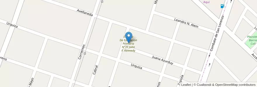Mapa de ubicacion de Escuela De Educación Primaria Nº35 John F. Kennedy en 阿根廷, 布宜诺斯艾利斯省, Partido De Bragado, Bragado.