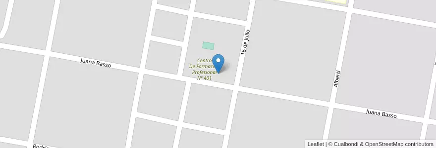 Mapa de ubicacion de Escuela De Educación Primaria Nº4 Hipolito Yrigoyen en 아르헨티나, 부에노스아이레스주, Partido De Carmen De Areco, Carmen De Areco.