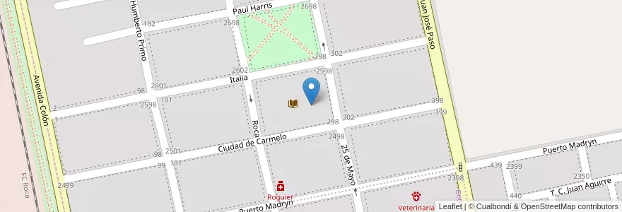 Mapa de ubicacion de Escuela de Educación Secunadaria N°2 en Argentine, Province De Buenos Aires, Partido De Coronel De Marina Leonardo Rosales, Punta Alta.