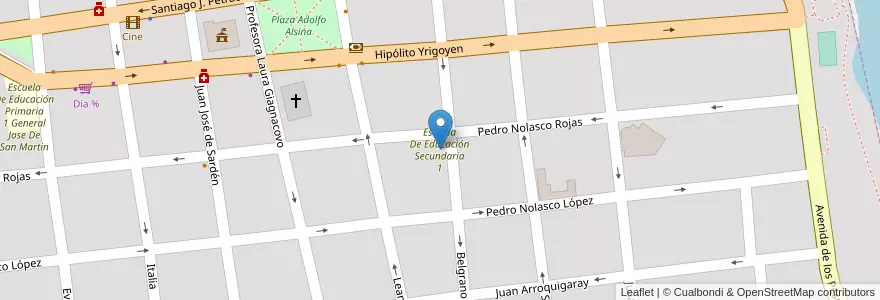 Mapa de ubicacion de Escuela De Educación Secundaria 1 en Argentinië, Buenos Aires, Partido De Monte, San Miguel Del Monte.