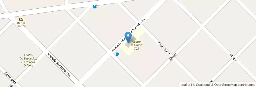 Mapa de ubicacion de Escuela De Educación Secundaria 1 en アルゼンチン, ブエノスアイレス州, Partido De Coronel Dorrego.