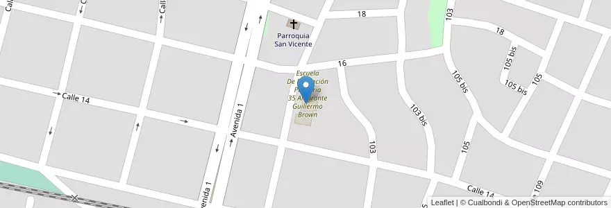 Mapa de ubicacion de Escuela De Educación Secundaria 10 en Argentinië, Buenos Aires, Partido De Mercedes, Mercedes.