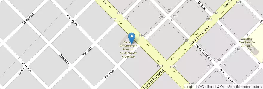 Mapa de ubicacion de Escuela De Educación Secundaria 14 en 阿根廷, 布宜诺斯艾利斯省, Partido De Olavarría, Olavarría.