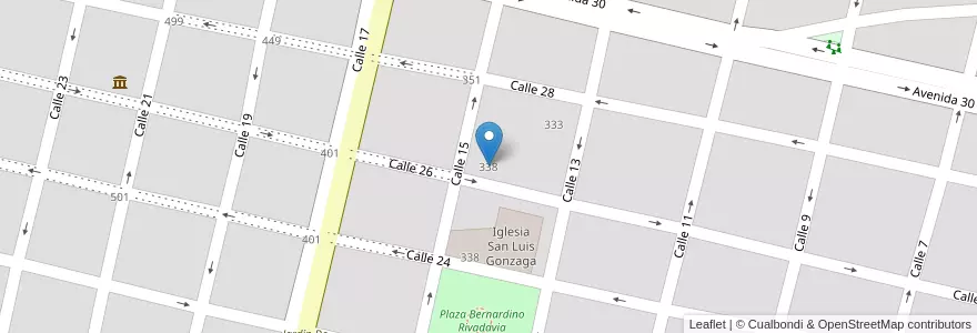 Mapa de ubicacion de Escuela De Educación Secundaria 14 en 阿根廷, 布宜诺斯艾利斯省, Partido De Mercedes, Mercedes.