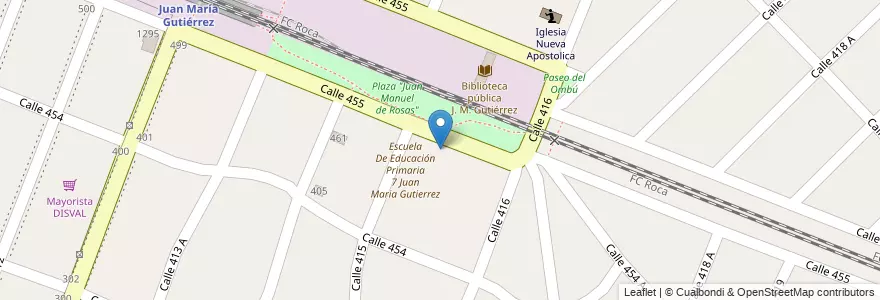 Mapa de ubicacion de Escuela De Educación Secundaria 15 en Argentinië, Buenos Aires, Partido De Berazategui, Juan María Gutiérrez.