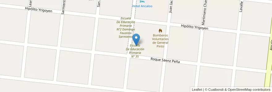 Mapa de ubicacion de Escuela De Educación Secundaria 4 en Аргентина, Буэнос-Айрес, Partido De General Pinto.