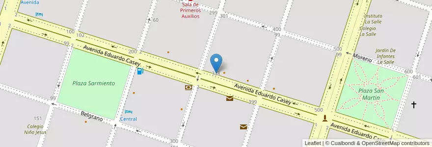 Mapa de ubicacion de Escuela De Educación Secundaria 5 en Argentinië, Buenos Aires, Partido De Saavedra, Pigüé.