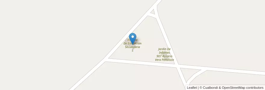 Mapa de ubicacion de Escuela De Educación Secundaria 5 en الأرجنتين, بوينس آيرس, Partido De Villarino.