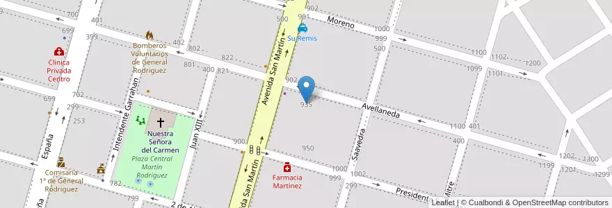 Mapa de ubicacion de Escuela De Educación Secundaria 6 en Argentinië, Buenos Aires, Partido De General Rodríguez.