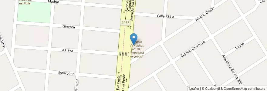 Mapa de ubicacion de Escuela de Educación Secundaria Básica N° 6 en الأرجنتين, بوينس آيرس, Partido De Florencio Varela.