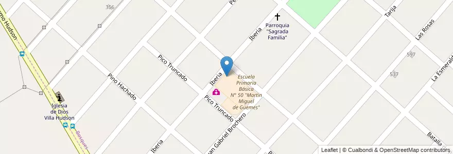 Mapa de ubicacion de Escuela de Educación Secundaria N° 16 "Evita" en الأرجنتين, بوينس آيرس, Partido De Florencio Varela, Bosques.