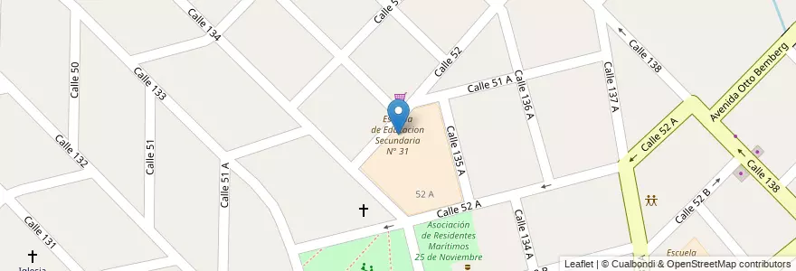 Mapa de ubicacion de Escuela de Educacion Secundaria N° 31 en Argentinien, Provinz Buenos Aires, Partido De Berazategui, Hudson.