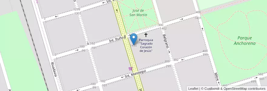 Mapa de ubicacion de Escuela De Educación Secundaria Nº 1 en Argentina, Provincia Di Buenos Aires, Partido De General Madariaga.