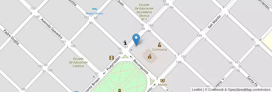 Mapa de ubicacion de Escuela De Educación Secundaria Nº 1 Manuel Belgrano en Argentina, Buenos Aires, Partido De Chacabuco, Chacabuco.