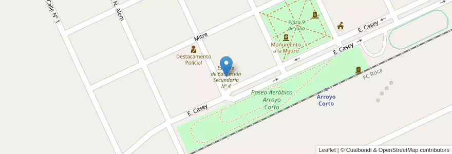 Mapa de ubicacion de Escuela de Educación Secundaria Nº 4 en Arjantin, Buenos Aires, Partido De Saavedra.