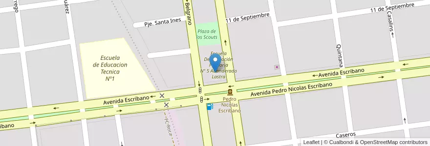 Mapa de ubicacion de Escuela De Educación Secundaria Nº 4 en الأرجنتين, بوينس آيرس, Partido De Chascomús, Chascomús.