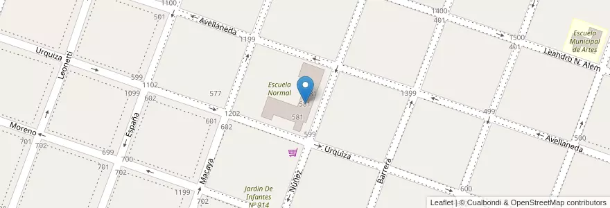 Mapa de ubicacion de Escuela De Educación Secundaria Nº 4 en アルゼンチン, ブエノスアイレス州, Partido De Bragado, Bragado.
