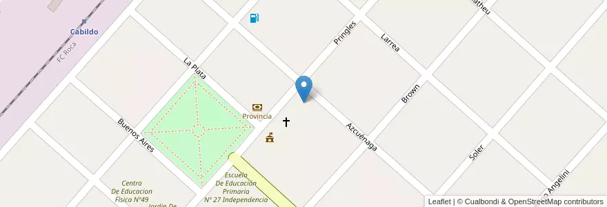 Mapa de ubicacion de Escuela De Educación Secundaria Nº 4 Bicentenario De La Patria en Argentina, Buenos Aires, Partido De Bahía Blanca.