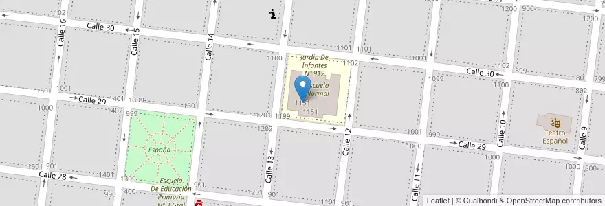 Mapa de ubicacion de Escuela De Educación Secundaria Nº 7 Antonio E Diaz en Argentina, Buenos Aires, Partido De Veinticinco De Mayo, Veinticinco De Mayo.