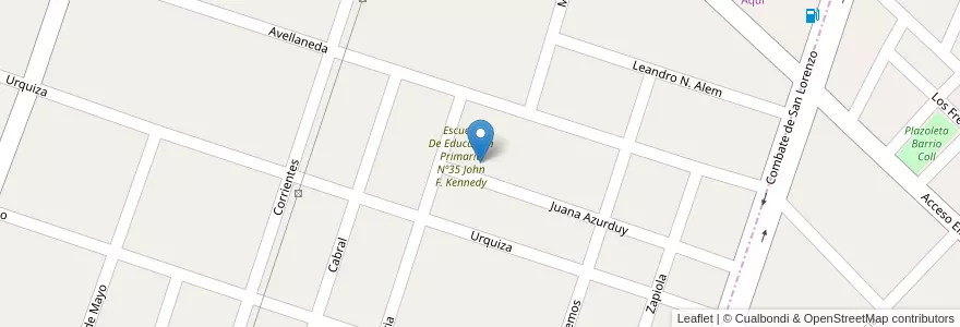Mapa de ubicacion de Escuela De Educación Secundaria Nº 9 en Arjantin, Buenos Aires, Partido De Bragado, Bragado.