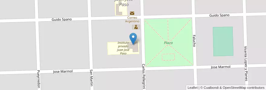 Mapa de ubicacion de Escuela De Educación Secundaria Nº 9 en Arjantin, Buenos Aires, Partido De Pehuajó, Juan José Paso, Juan José Paso.