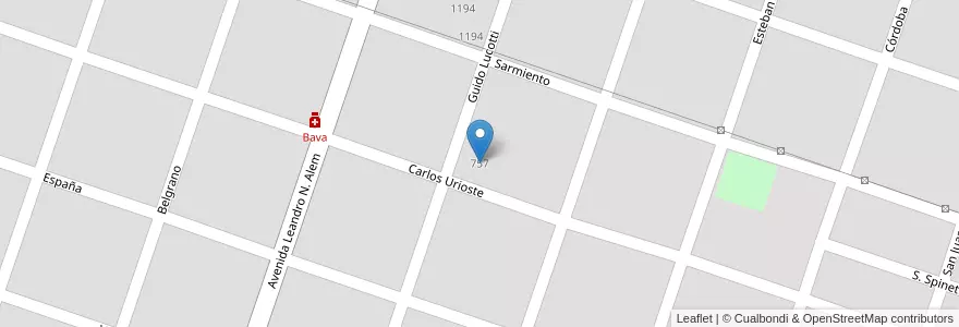 Mapa de ubicacion de Escuela De Educación Secundaria Nº1 Dr. Mateo V.Jelicich en Arjantin, Buenos Aires, Partido De Capitán Sarmiento, Capitán Sarmiento.