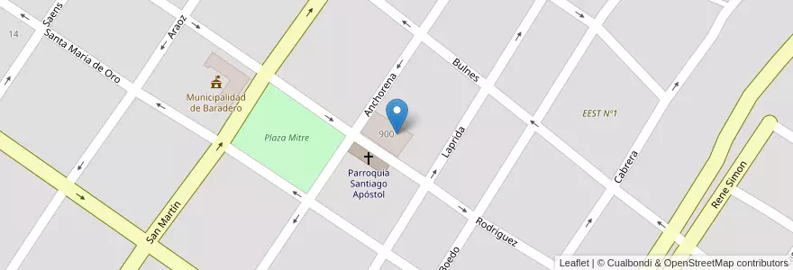 Mapa de ubicacion de Escuela de Educación Secundaria Nº10 en Arjantin, Buenos Aires, Partido De Baradero, Baradero.
