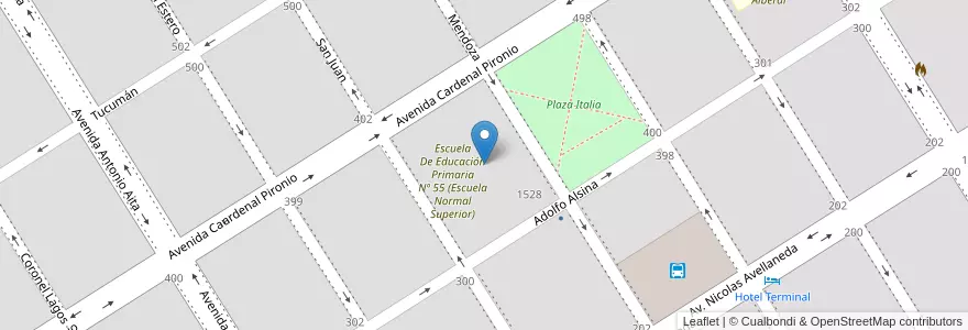 Mapa de ubicacion de Escuela De Educación Secundaria Nº7 9 De Julio en アルゼンチン, ブエノスアイレス州, Partido De Nueve De Julio, Cuartel Nueve De Julio Rural, 9 De Julio, Nueve De Julio.