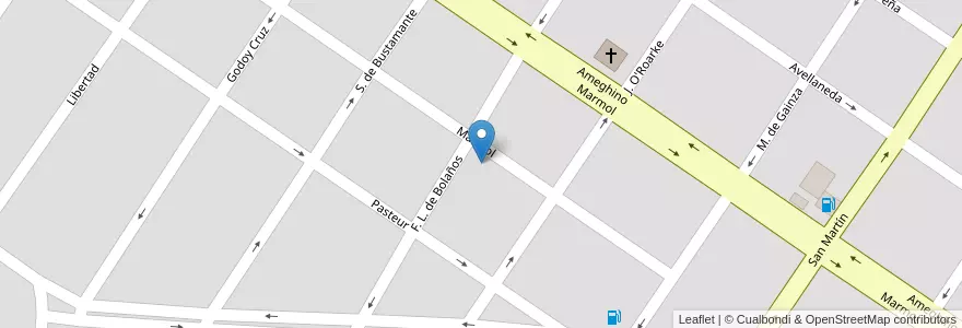 Mapa de ubicacion de Escuela de Educación Secundaria Nº8 en Arjantin, Buenos Aires, Partido De Baradero, Baradero.
